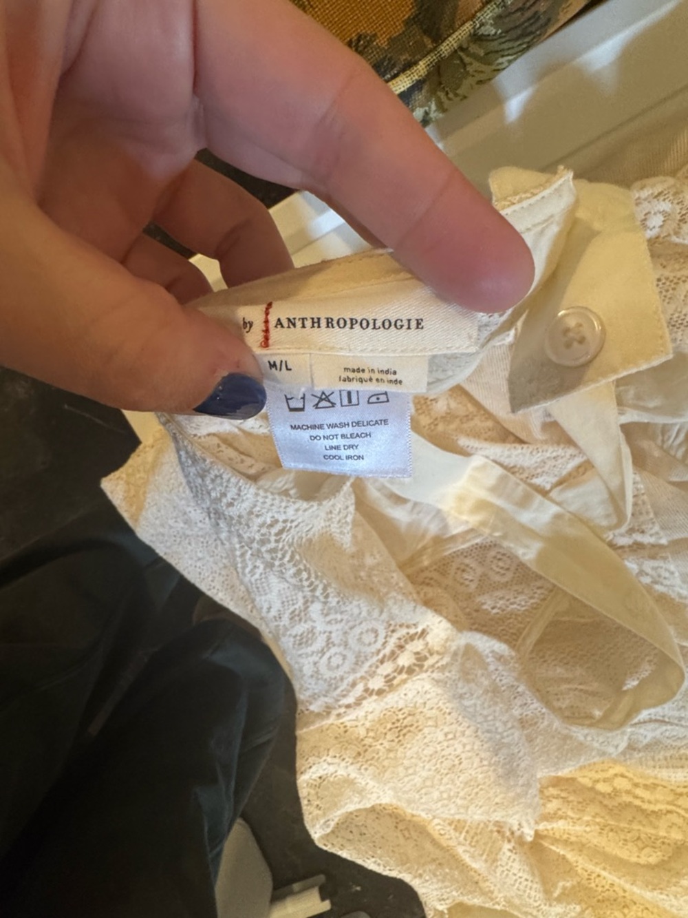 Anthropologie off white Lace Midi Dress - Picture 5 of 5